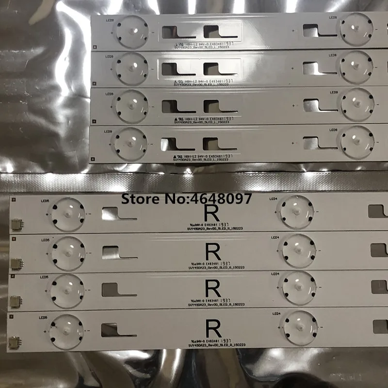 1set=8pcs led backlight strip for SONY 49inch KD-49X8000C SVY490A23_Rev00_5LED-L_150223 SVY490A23_Rev00_5LED-R_150223 | Лампы и