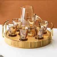 glass cup bar sets creative transparent modern drinking game mini liquor dispenser bar sets tools wijnglazen barware di50jj