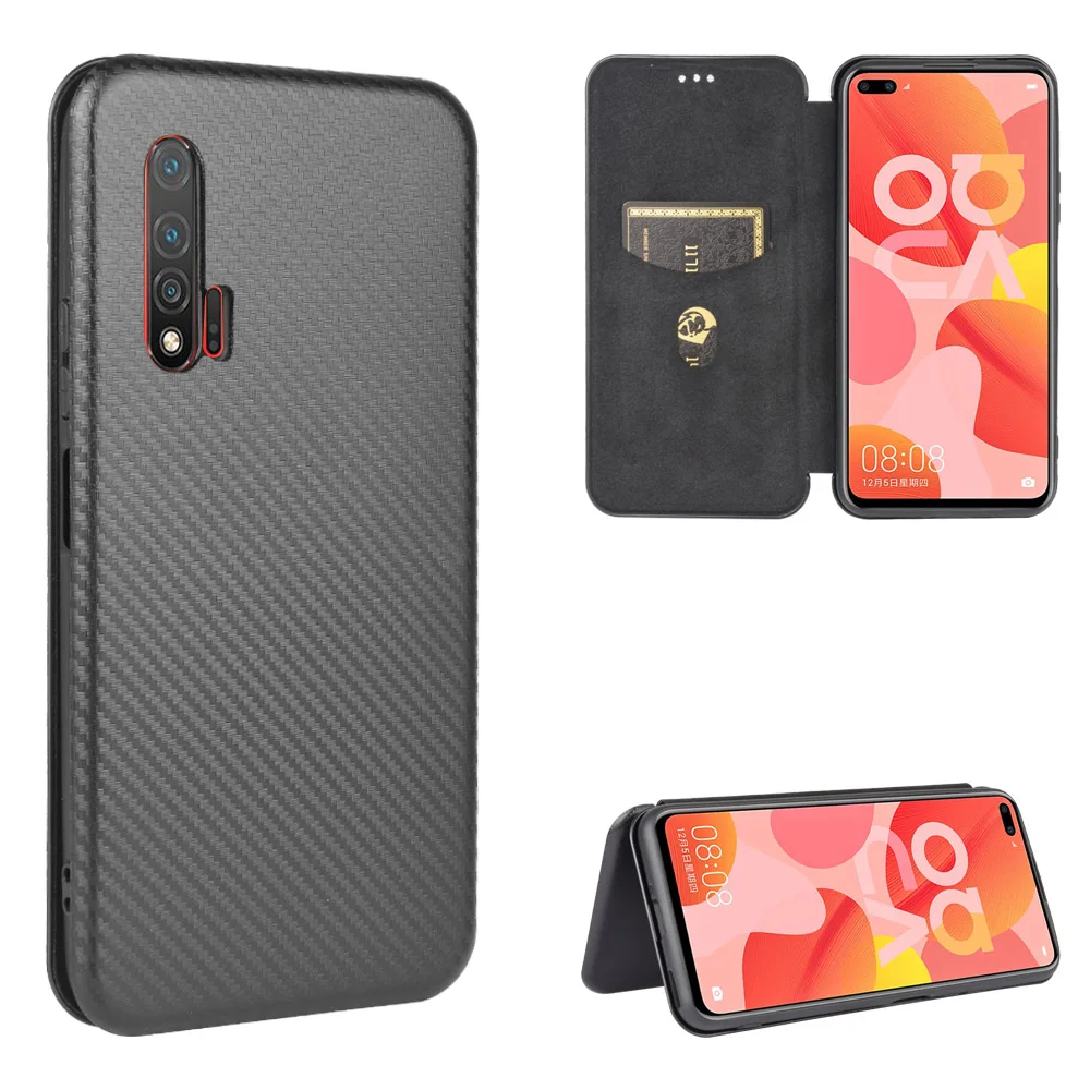 

Sunjolly Case for Huawei Nova 6 5G Wallet Stand Flip PU Leather Phone Case Cover coque capa Huawei Nova 6 5G Case Cover