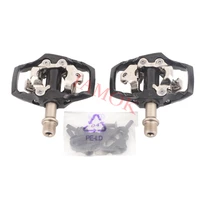 iamok pd m8000pd m8020 aluminium alloy self locking pedal mountain bike bearing pedals with sr 168 cleats bicycle parts