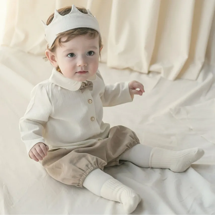 

Костюм для мальчиков с длинным рукавом и шортами, в Корейском стиле