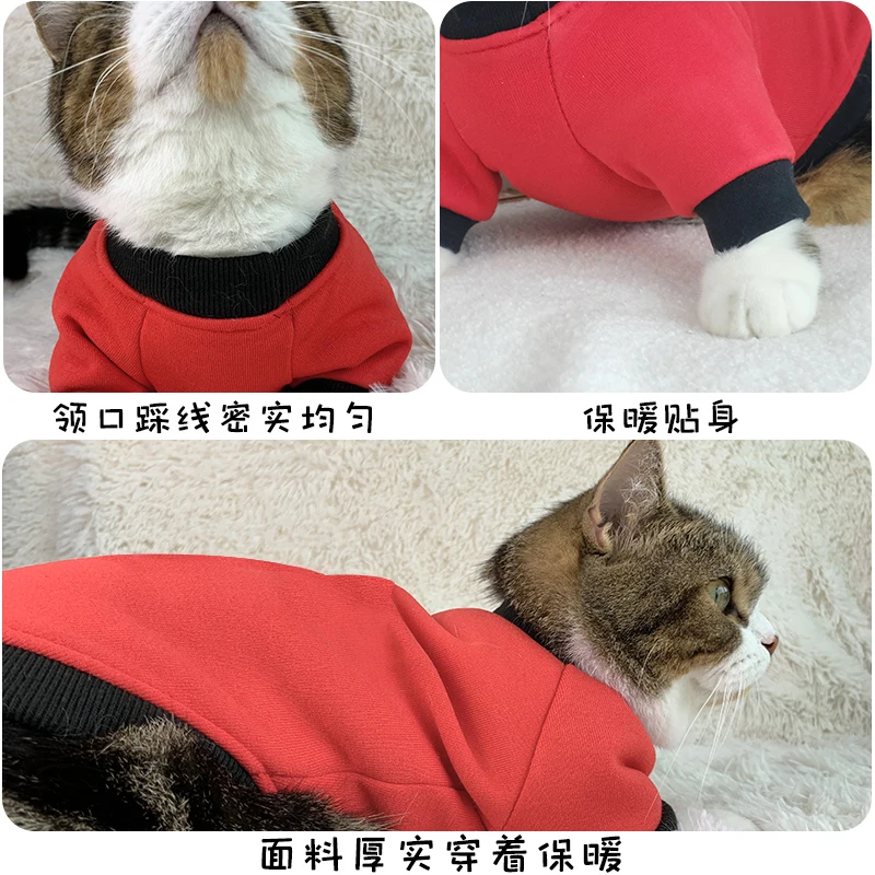 Свитер с милым котом зимний костюм теплая Женская одежда для кошек катэтен джеди