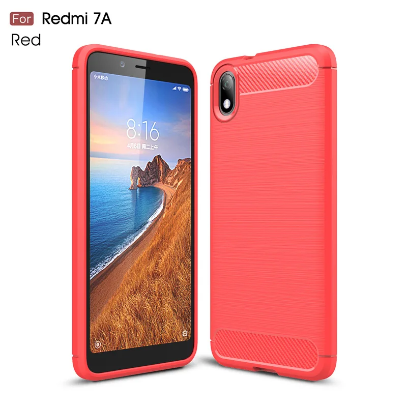 Для Xiaomi Redmi 7A чехол Redmi 7A Силиконовый ТПУ карбоновый Мягкий силиконовый чехол для Xiomi Redmi 7A чехол s Coque 5,45 дюймов