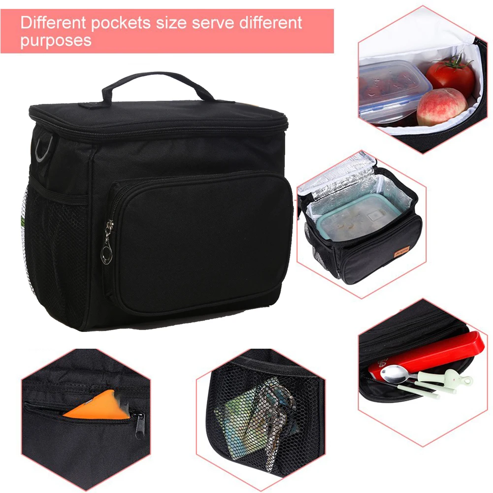 Одно плечо для пикника кемпинга хранения еды активного отдыха рыбалки черный