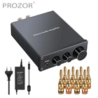 Усилитель мощности цифрового стереозвука Prozor 50 Вт + 50 Вт, встроенный усилитель класса Hi-Fi, поддержка RCA, аналоговый вход с регулятором низких и высоких частот