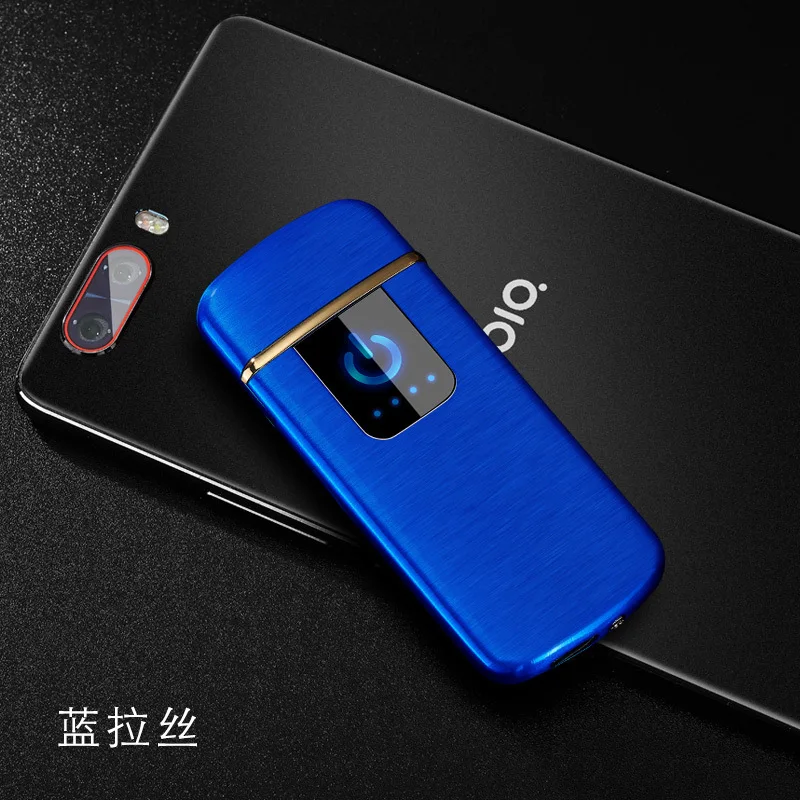 Двухсторонняя Зажигалка для электронных сигарет с USB сканер отпечатков пальцев