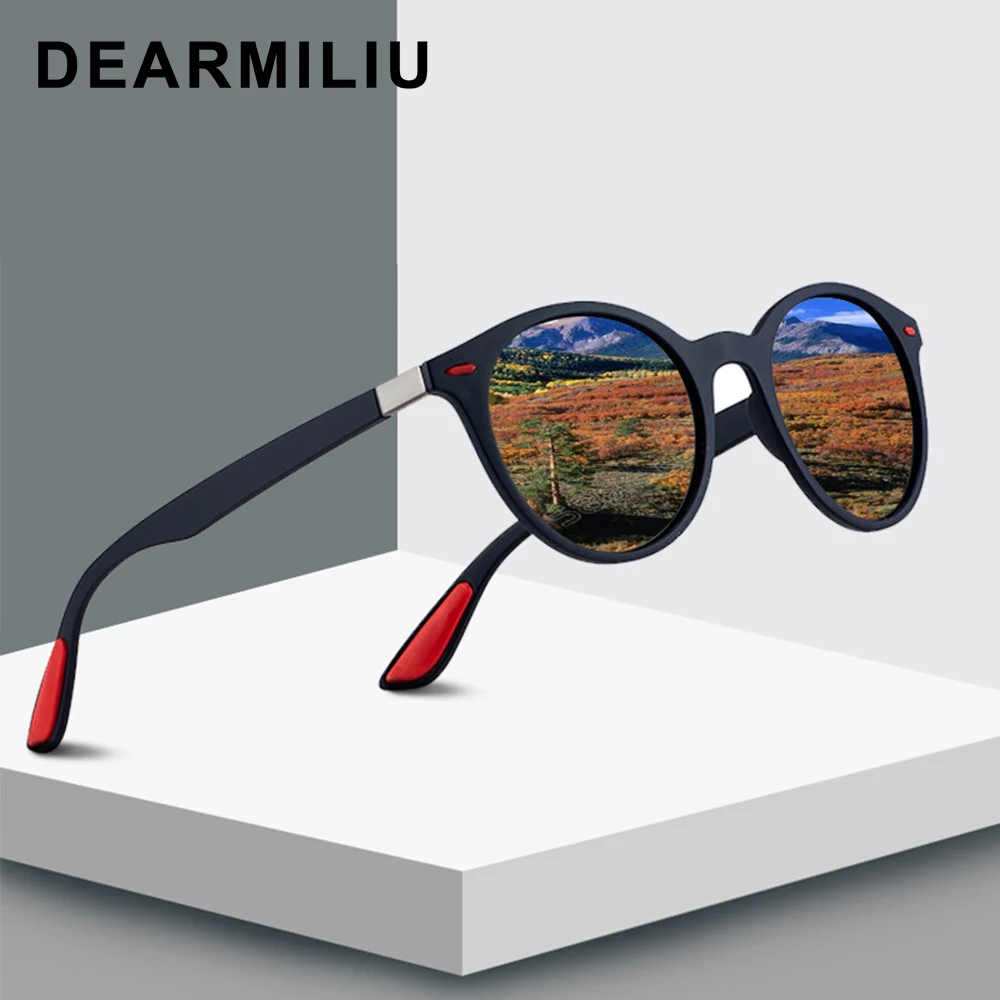 

Мужские и женские солнцезащитные очки DEARMILIU, классические поляризационные солнцезащитные очки в круглой оправе для вождения, UV400
