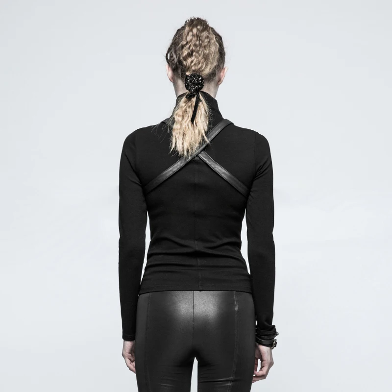 Панк рейв стимпанк анти-ремешки искусственная кожа сшивание бандаж стоячий