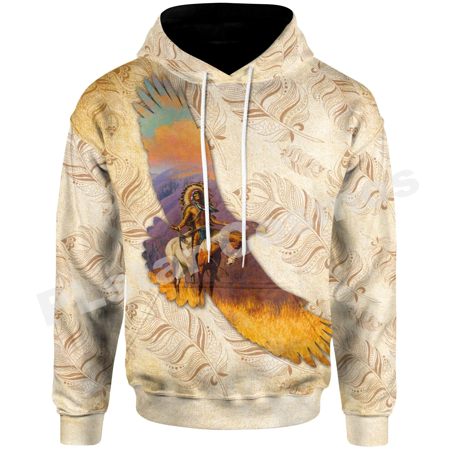 

PLstar Cosmos 3DPrint Newfashion Native Tribe Design Eagle Art Streetwear Long Sleeve Unisex Men/Women Funny Hoodies/Zip T-15