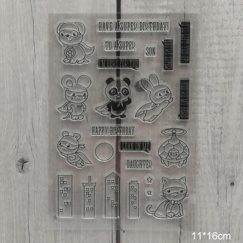 Прозрачные марки Fish Dog Heart резиновый штамп для скрапбукинга прозрачные