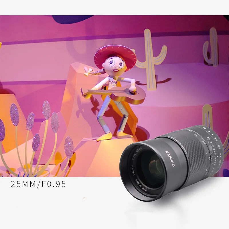 Kaxinda 25 мм f/0,95 стандартный ручной объектив с большой апертурой для Olympus M4/3/MFT Крепление камеры