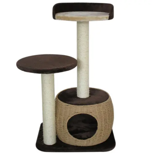 

Hand woven cat climbing frame Sisal cat jumping platform cat tree rattan Iron cat's nest Pet Supplies cat bed house cat kennel
