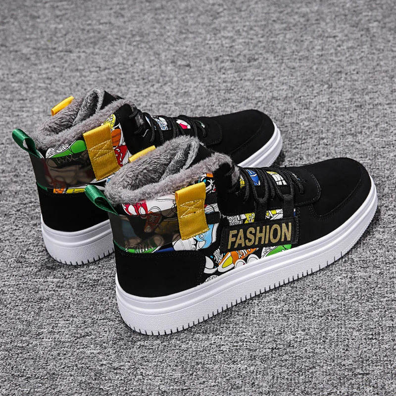 

Popular fashion high top couple cotton shoes