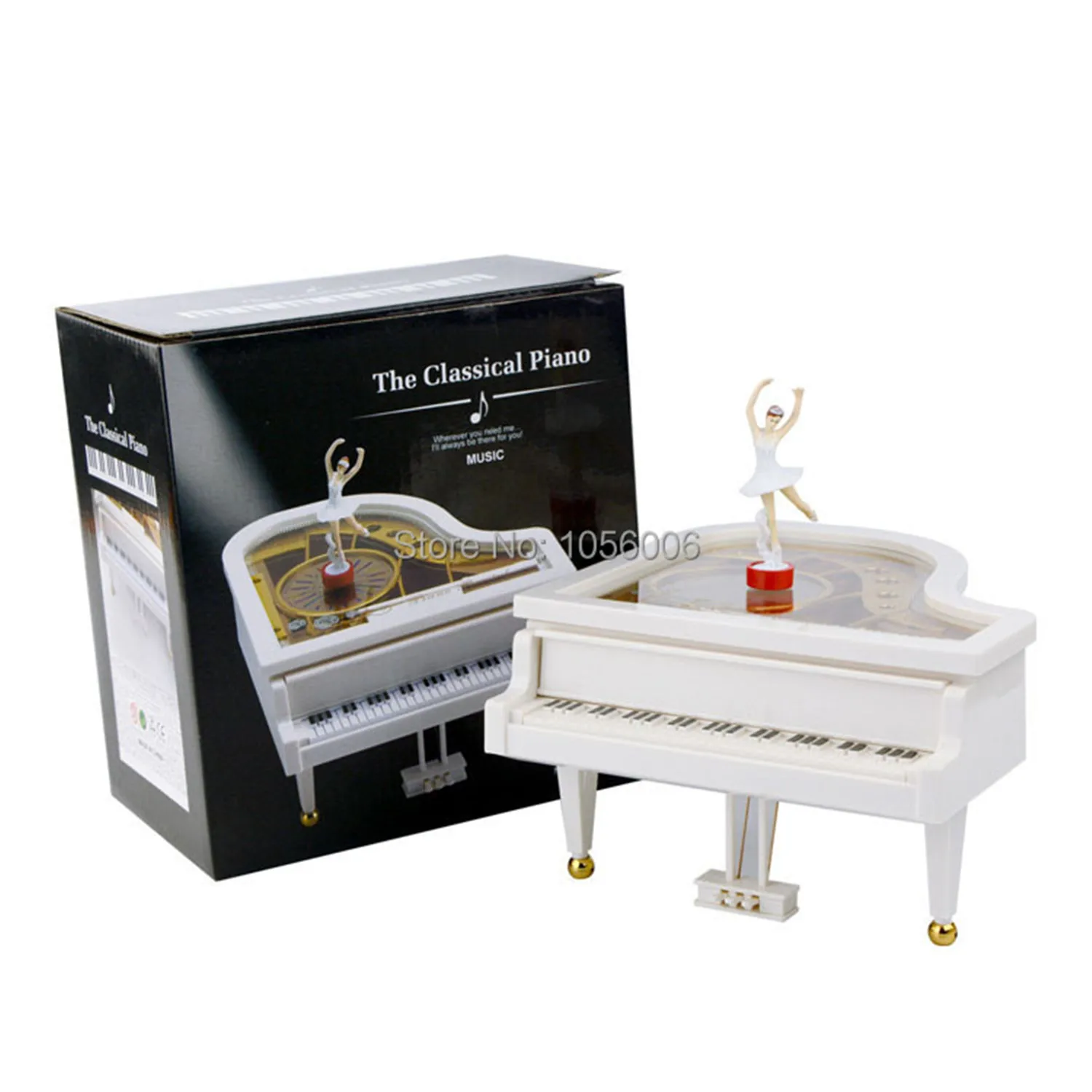 Белая музыкальная шкатулка Девочка мечты с рукояткой рояль танцор ювелирные