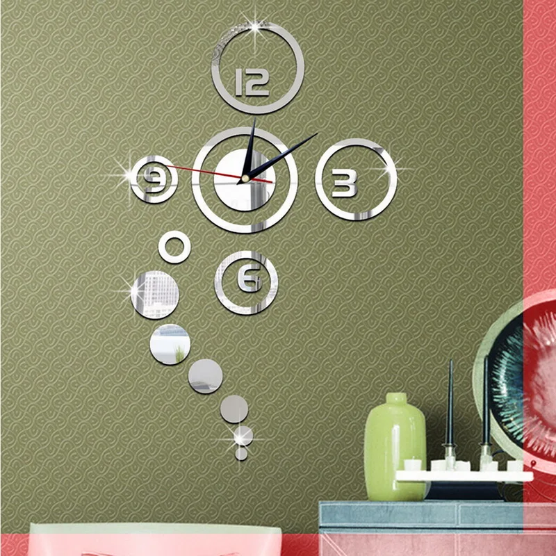 Шестигранная зеркальная поверхность акриловая Зеркальная Наклейка настенный