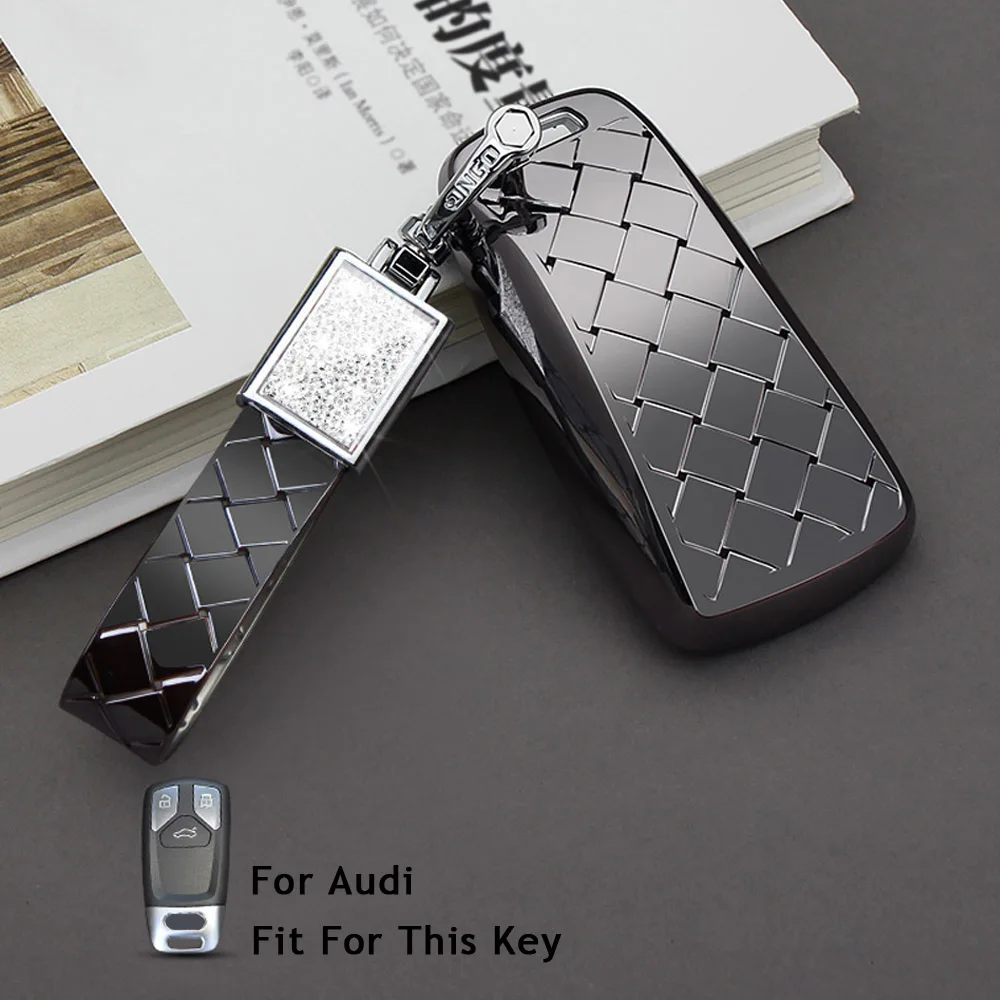 TPU чехол для ключей автомобиля кошелек Audi 2016 2017 A4 A4L Allroad B9 Q5 Q7 TT TTS 8S 4m A5 A6L QT S5 S7 S4 Smart 3