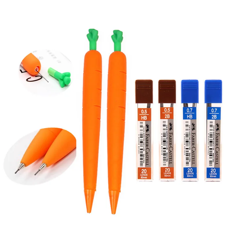 

0.5 / 0.7mm mechanical pencil carrot beautiful automatic drawing pen School Stationery