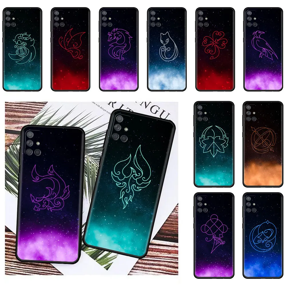 

Case For Samsung Galaxy A51 A12 A21s A71 A31 A52 A32 A02s A32 A72 A11 A41 A01 Black Soft Phone Cover Genshin Impact