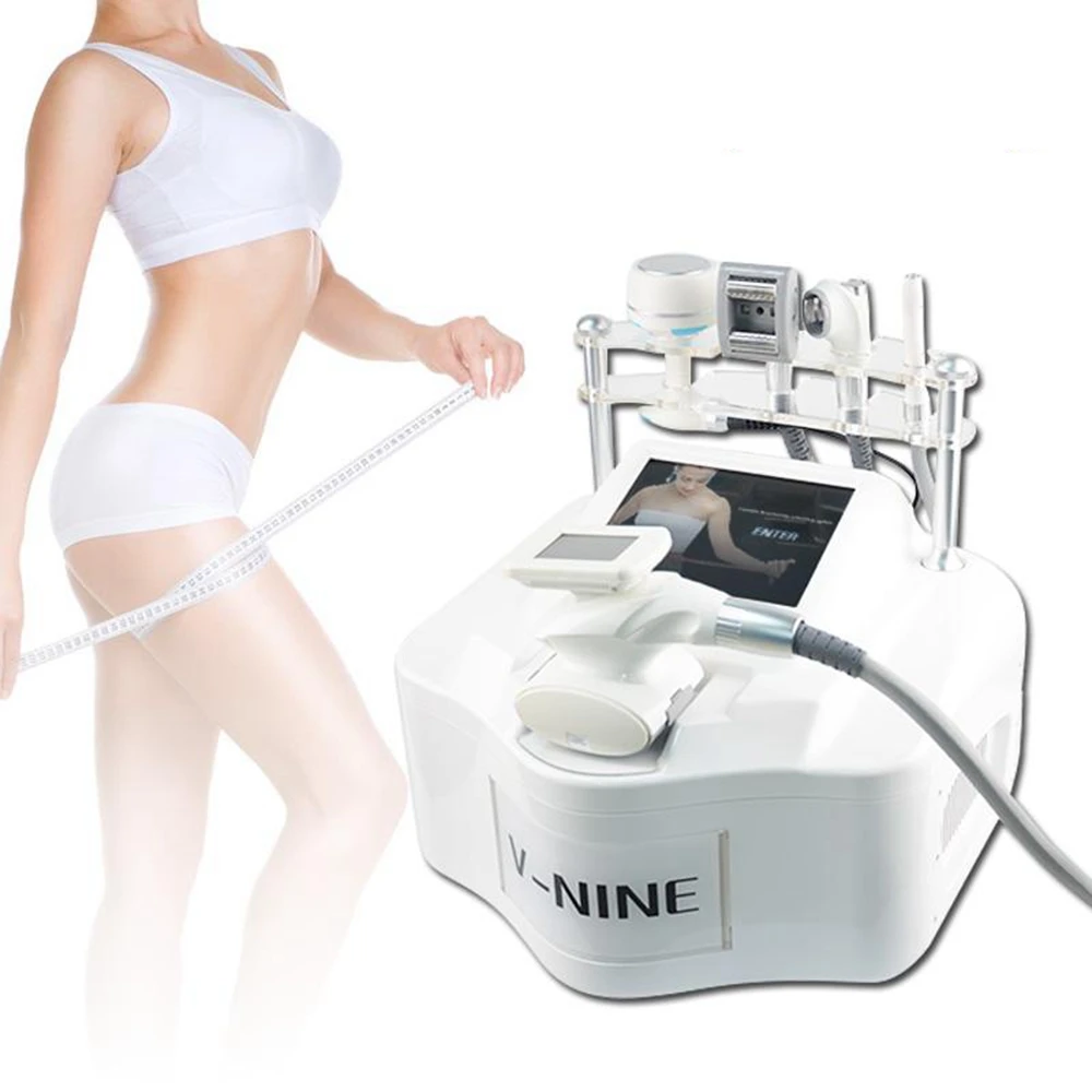 

V9 5 Handles Multifunction Cavitation Vacuum Roller RF Body Slimming Machine For Skin Rejuvenation CE