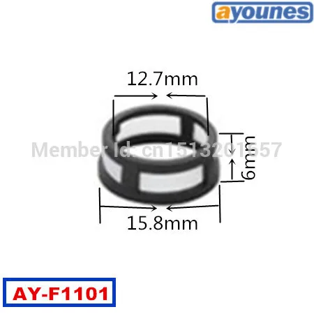 50 шт. высококачественный нейлоновый сетчатый топливный инжектор фильтр подходит