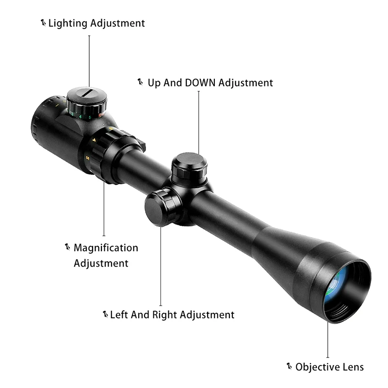 B BESTSIGHT 3-9x40eg оптические Прицелы Охотничьи красные зеленые с подсветкой сетка снайперская винтовка прицел Luneta Para Rifle Caza