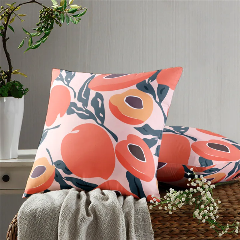 

Beautiful Flowers Pillow Cover Sofa Cushion Cover Fashion Printing Sofa Chair Pillow Cover Bed Pillow Cover Home Decoration