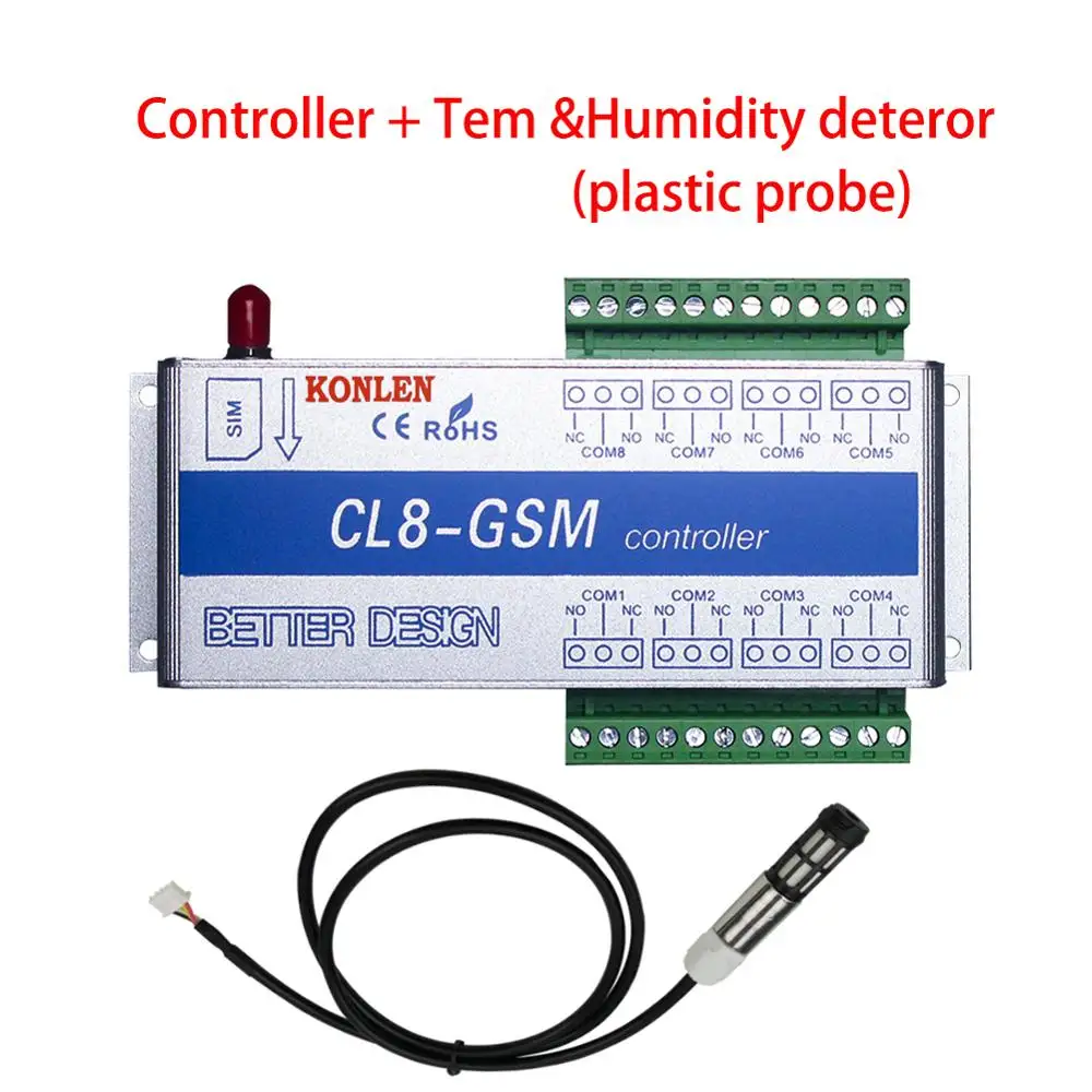 Add Plastic Sensor KONLEN GSM 8 способ реле Управление; умный дом Мощность переключатель SMS вызова удаленного Управление светильник ворот электронный замок сервер насос - Цвет: Add Plastic Sensor