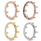 Женское Обручальное Кольцо BAOPON, изящное кольцо розового золота и серебра с короной, обручальное ювелирное украшение для свадьбы, 2019