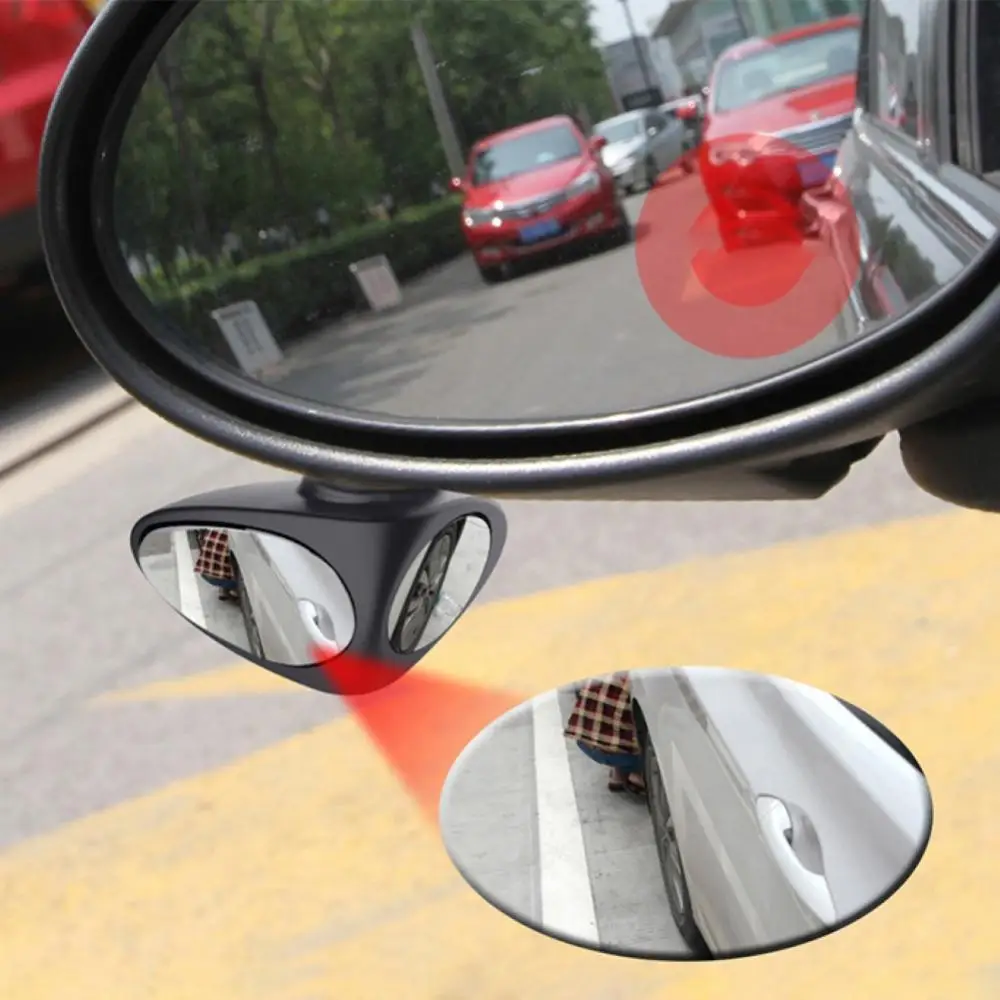 

360 Degree Rotating Adhesive Wide Angle Blind Spot Auxiliary Rear View Mirror