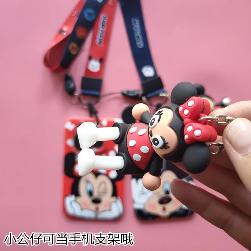 Disney с Микки Маусом мышь студент карты висит шеи мешок держатель для карт ремешком