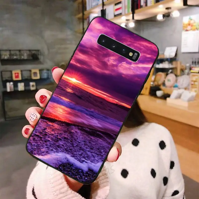 

Beach Coconut tree sunset ocean Phone Case For Samsung Galaxy S5 S6 S7 S8 S9 S10 S10e S20 edge plus lite