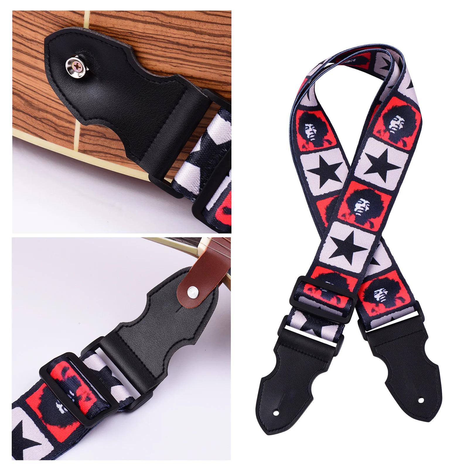 Регулируемый ремень для гитары мягкий наплечный из полиэстера с ремешком