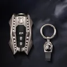Чехол для автомобильного ключа для Toyota Prius Camry Corolla C-HR CHR RAV4 Prado Izoa Levin Avalon 2018 2019 2020 цинковый корпус аксессуары