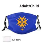 Huguenot оранжевая маска с крестом тканевый моющийся фильтр 