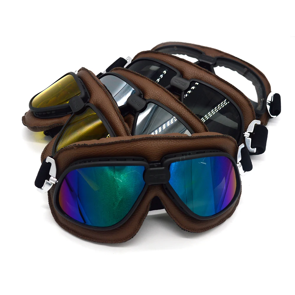 Новый Винтажный стиль мото rcycle gafas moto cross Мото очки скутер Очки Авиатор Пилот