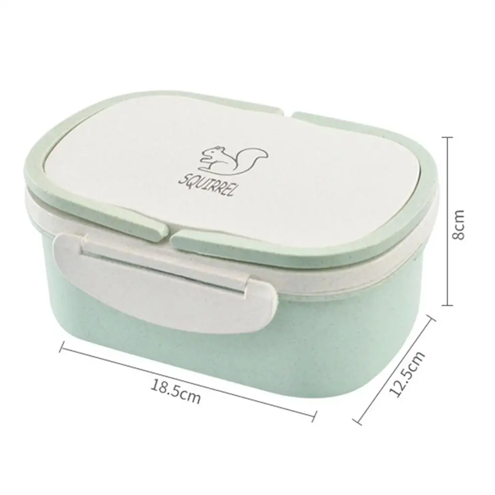 Коробка Пшеничная солома мультфильм Bento Box Портативный экологичный контейнер для