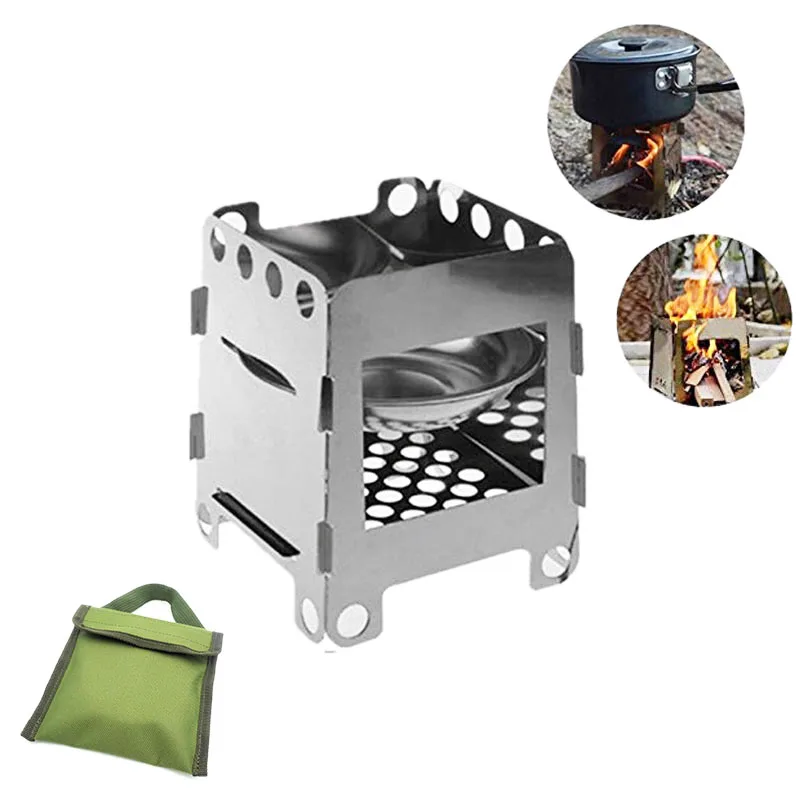 Напольная походная деревянная плита Складная из нержавеющей стали спиртовая для