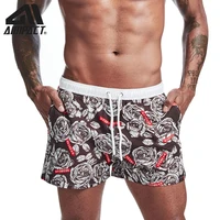 mens quick dry swimwear swimming board shorts bathing suits for men fashion swim sport trunks with mesh lining pocket am2326
