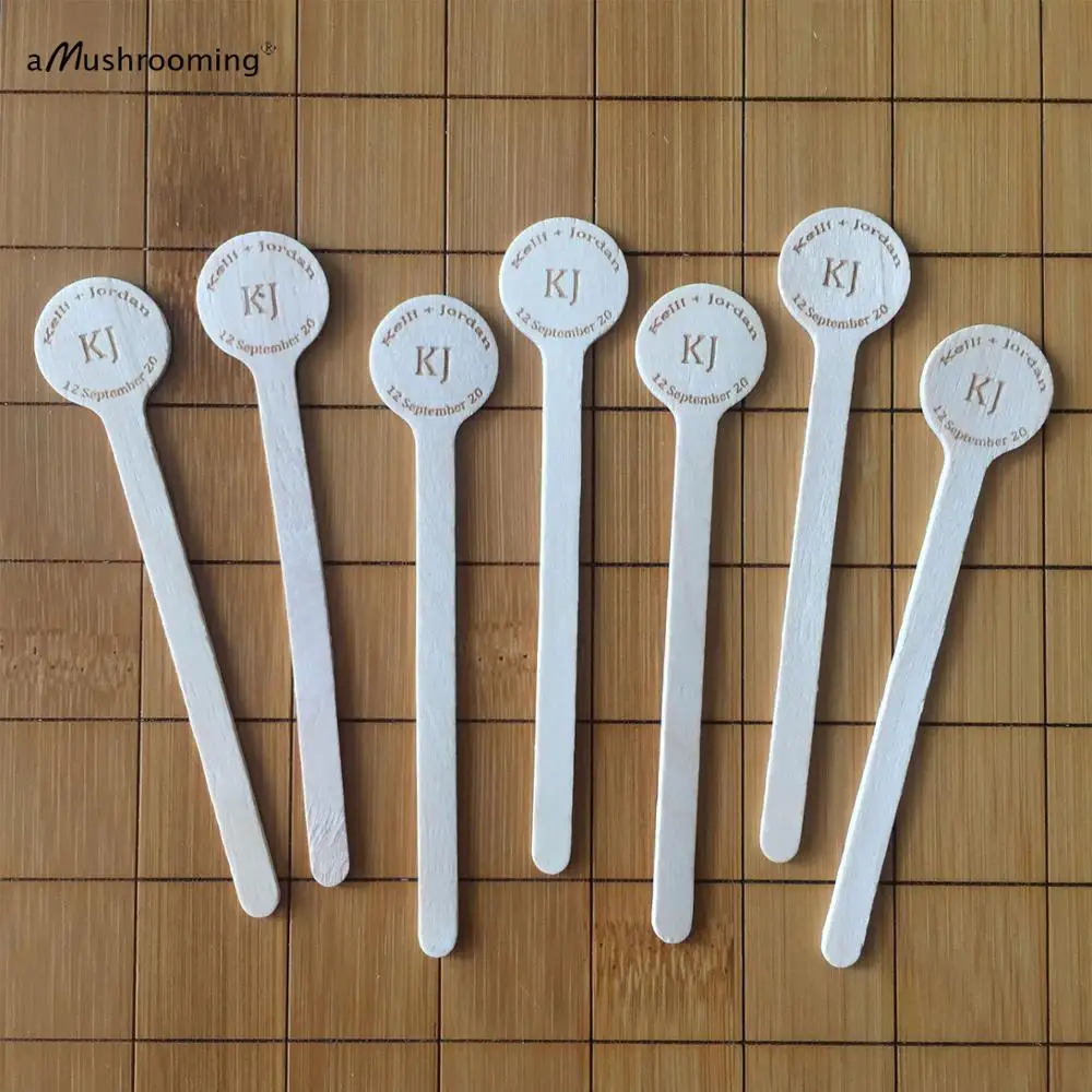 Персонализированные Свадебные питьевые мешалки с инициалами монограмма