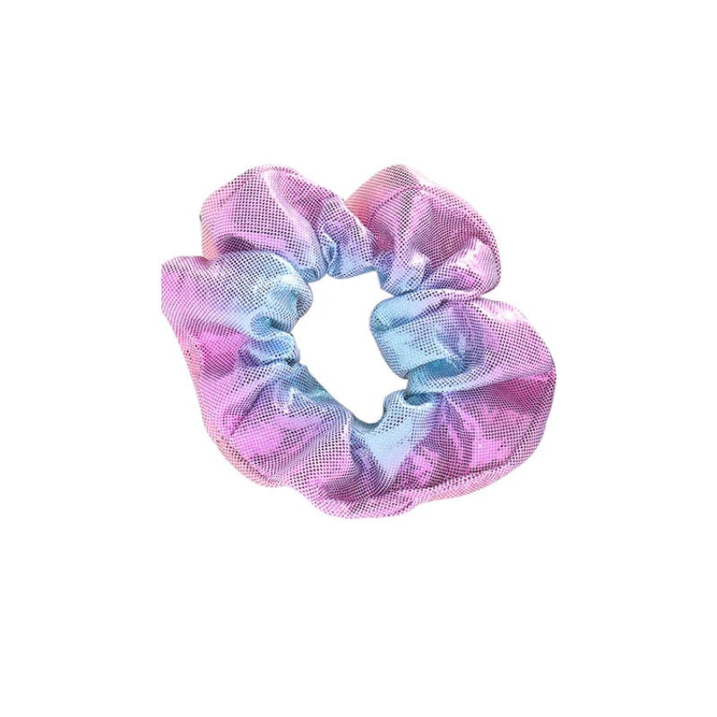 New Fashion Women Colorful Elastic Bronzing Hair Rope Glitter Ponytail Holder Ring Multi-color |