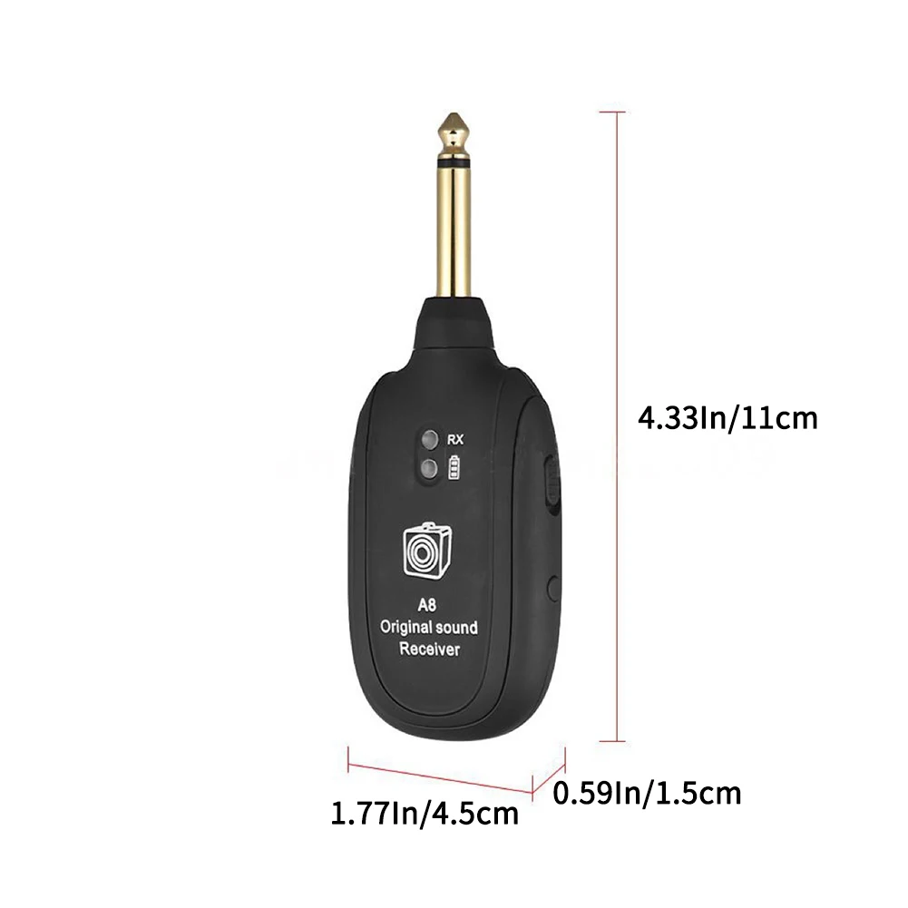 

Guitar Wireless System Transmitter Receiver Built-In Rechargeable Wireless Guitar Transmitter Guitar Transmitter Accessory