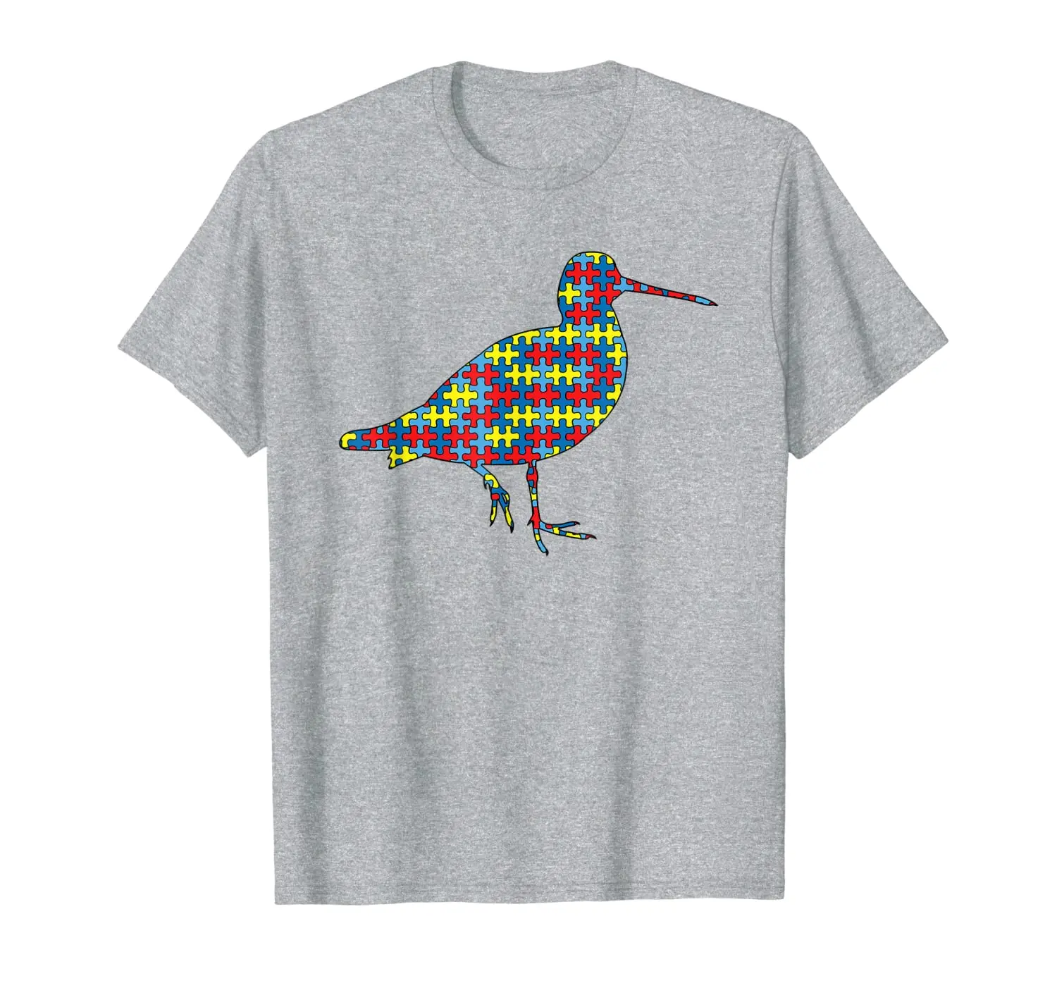 

Curlew Autism Awareness Kids Wader Bird Puzzle Day Mom Gift T-Shirt