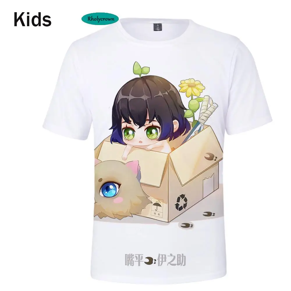 

New design 3D Comic Demon Slayer Children's short sleeve T shirt Hot Kids Tees Casual 3D Kimetsu no Yaiba Boys Girls t-Shirt