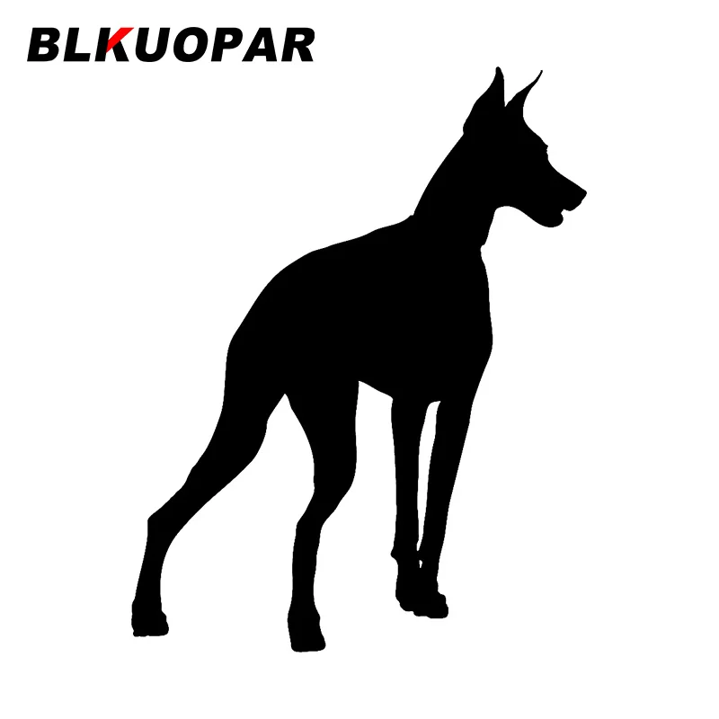 

Автомобильная наклейка с силуэтом Doberman BLKUOPAR, креативная Водонепроницаемая наклейка, индивидуальная наклейка на окна, мотоцикл, доска для с...
