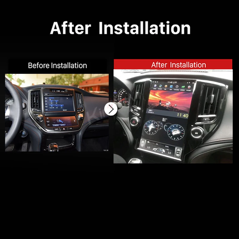 Автомагнитола KiriNavi Telsa с вертикальным экраном 13 6 дюйма Android 9 0 Dvd плеером для Toyota