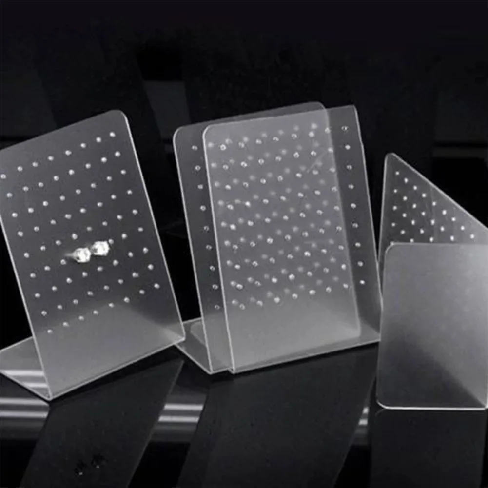 

72 Holes Acrylic Jewelry Stand Pin Earring Display Board Storage Home Necklace Jewelry Display Stand 8*5.5*11.5cm