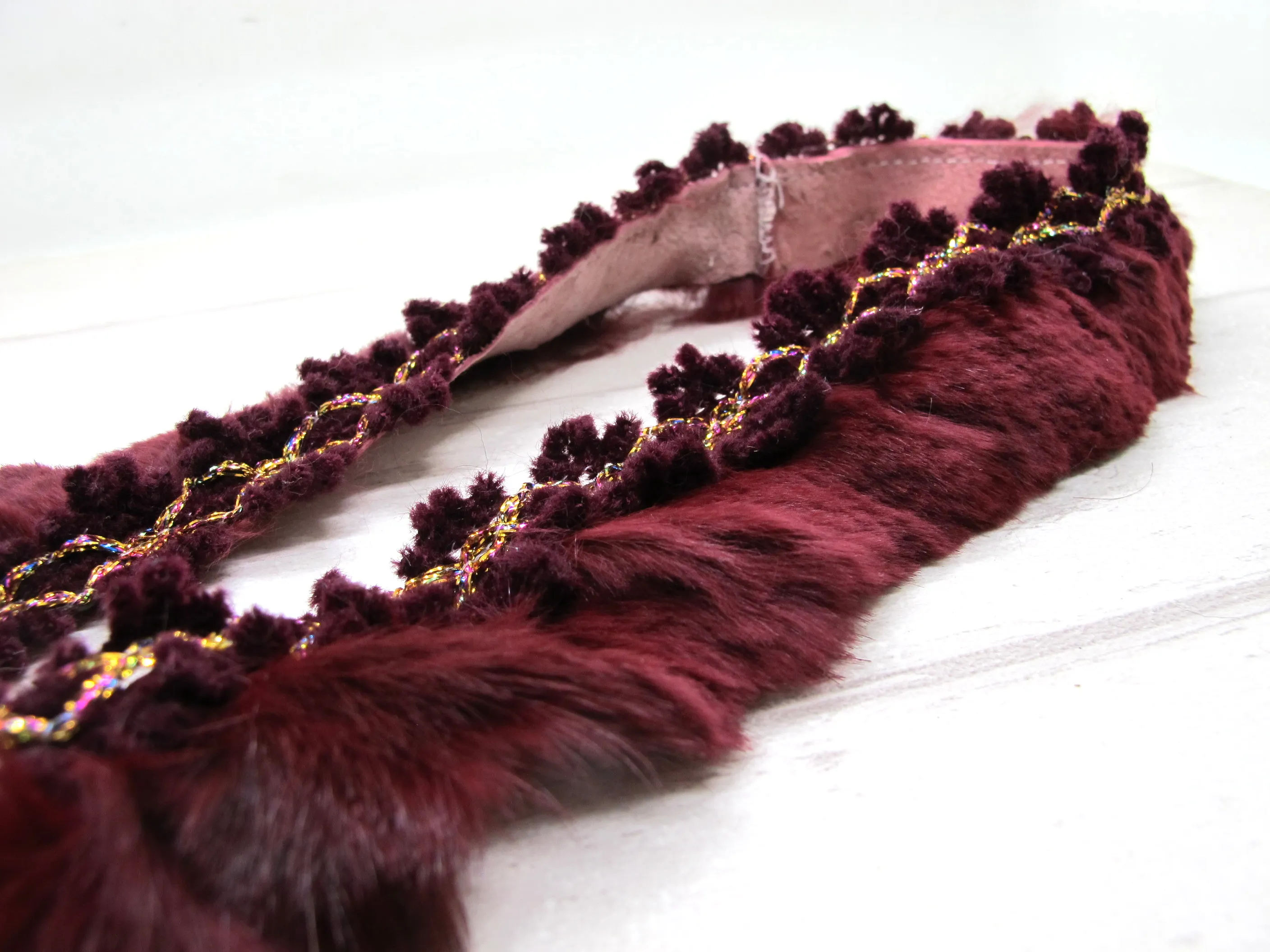 Кроличья отделка из синели и ленты 35 мм|Мех| |