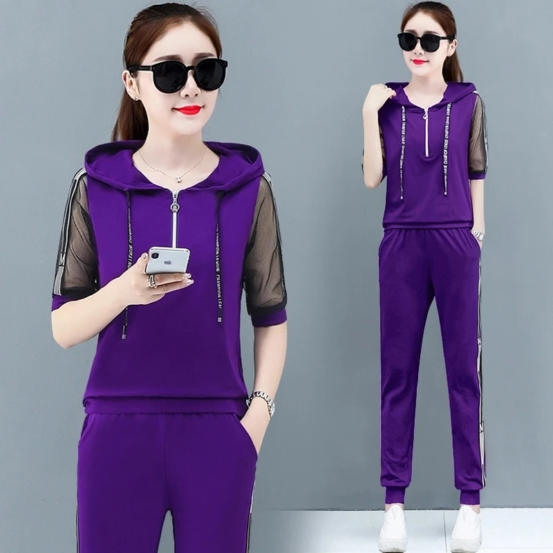 Спортивные костюмы для женщин из двух частей спортивные костюмы co-ord комплект летней одежды желтые наряды размера плюс толстовки топ и брюки