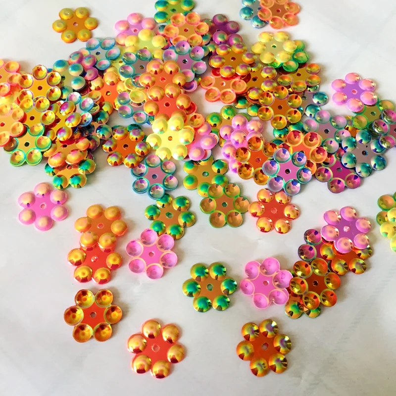 Микс 400 шт. Новое поступление 3D патчи с блестками и цветами 11 мм для одежды