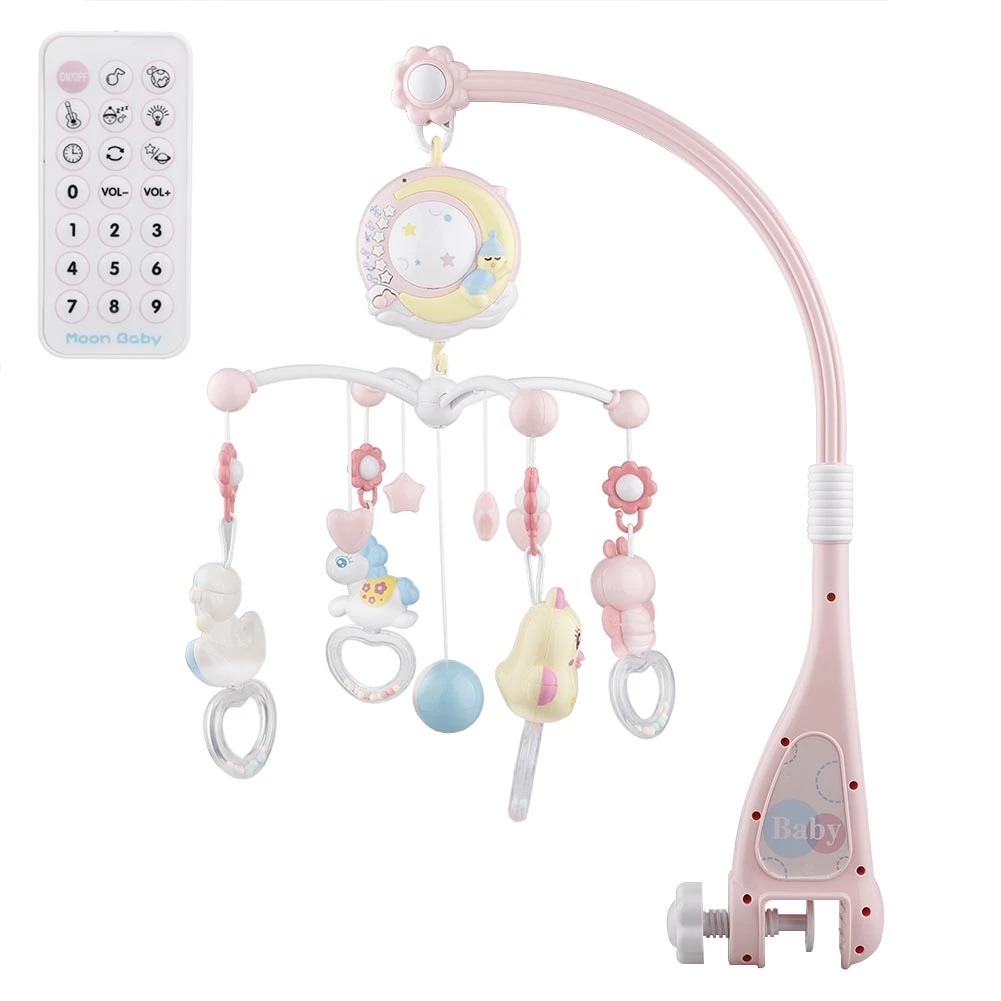 Kopen Roterende Babybedje Bed Speelgoed Voor Kinderen Bed Bel Baby Slaapkamer Ring Speelgoed Muziek Pedaal Piano Projectie